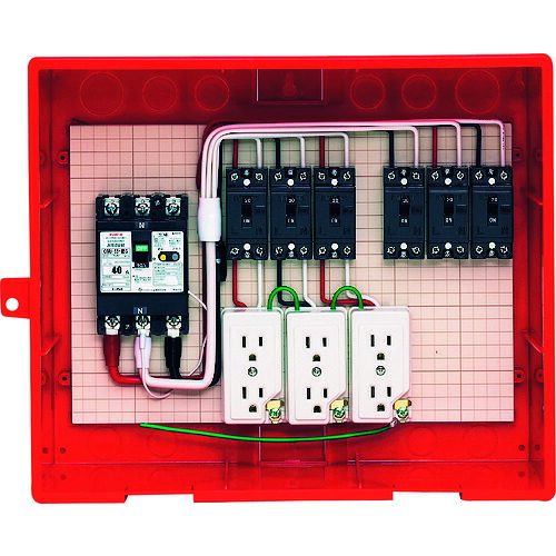 未来工業 屋外電力用仮設ボックス（赤色） 【品番：RB-14AO4】