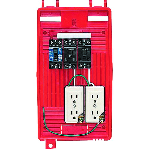未来工業　屋外電力用仮設ボックス（赤色）　【品番：RB-2L】