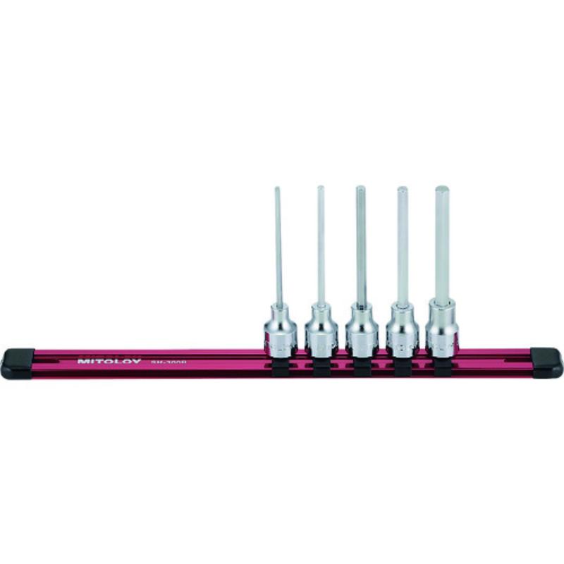 水戸工機　ミトロイ　3/8（9.5mm） ヘックスソケット ロング スタンダードタイプ ホルダーセット 5コマ 6点セット　【品番：HH306ML】 6,435円