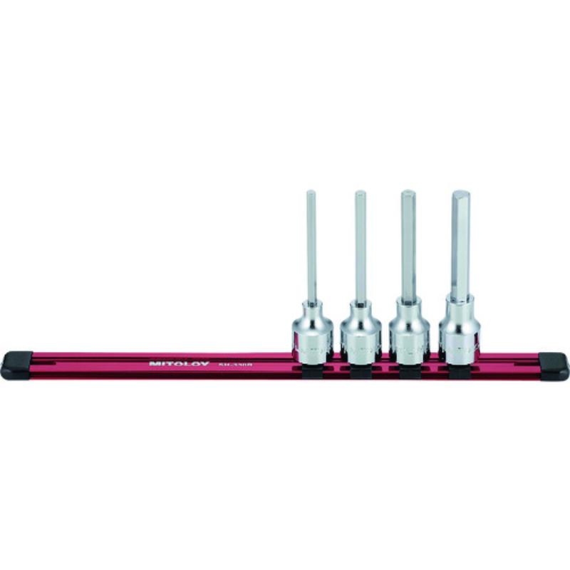 水戸工機　ミトロイ　1/2（12.7mm） ヘックスソケット ロング スタンダードタイプ ホルダーセット 4コマ 5点セット　【品番：HH405ML】 6,637円