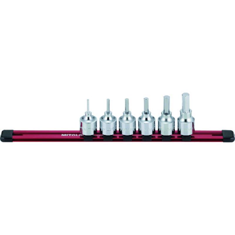 水戸工機　ミトロイ　1/2（12.7mm） ヘックスソケット スタンダードタイプ ホルダーセット 6コマ 7点セット　【品番：HH407M】