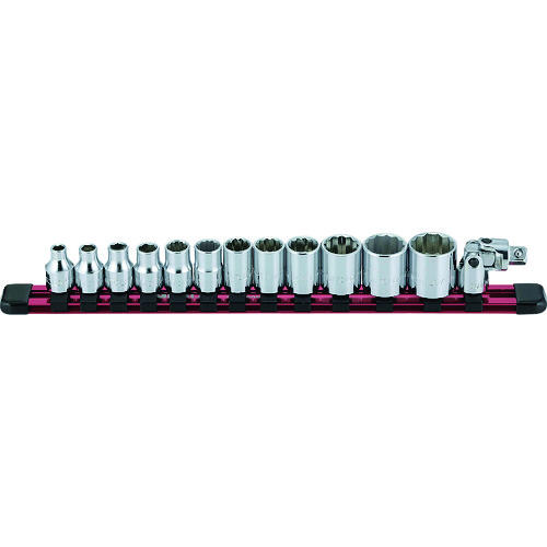 水戸工機　ミトロイ　3/8（9.5mm） ソケットレンチセット スタンダードタイプ 12コマ 14点　【品番：SH314M】｜住設プロ　店 9,294円