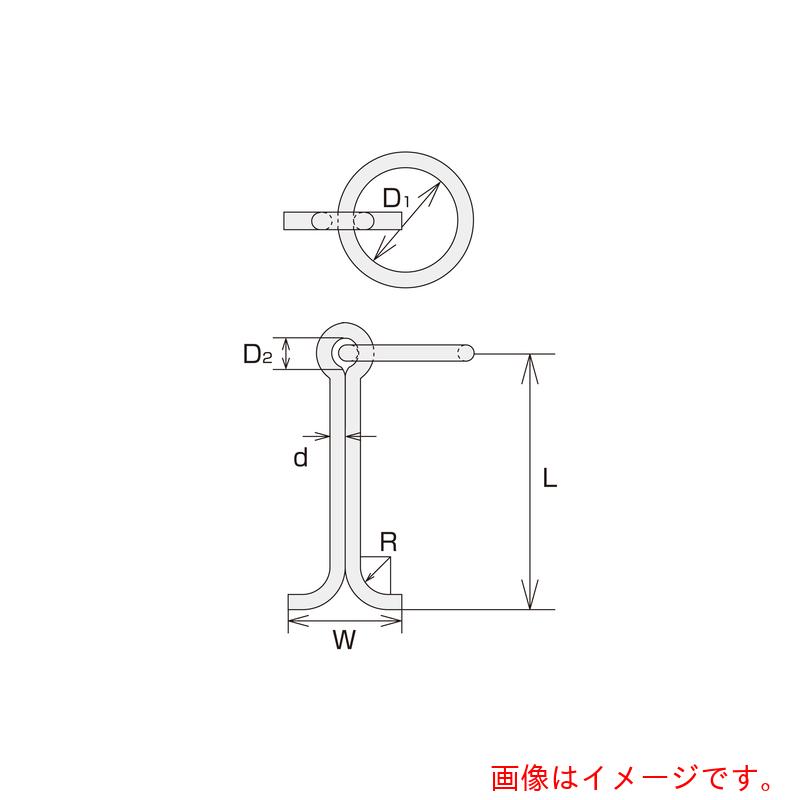 水本機械製作所　ステンレス　係船環ＭＩ型　リング内径１７５ｍｍ　【品番：MI-22】