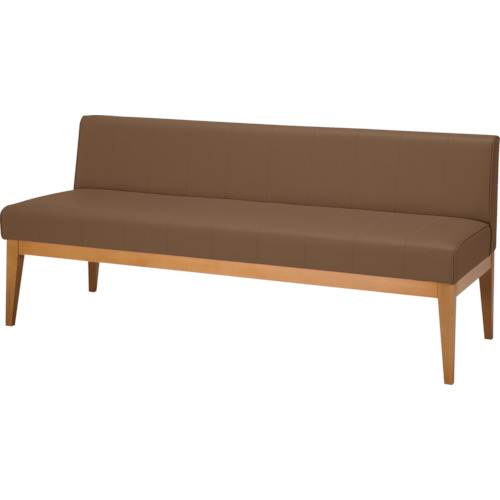 【別途送料あり】ミズノ　木脚ロビーチェア　２人用背付　ブラウン　【品番：MBC-1815WD58-BR】