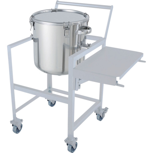 【別途送料あり】MONOVATE 鏡板型クリップ式密閉容器 35L 架台付(作業台・取っ手・蓋置付) 【品番:DT-CTH-ASCA-36】|住設プロ 店