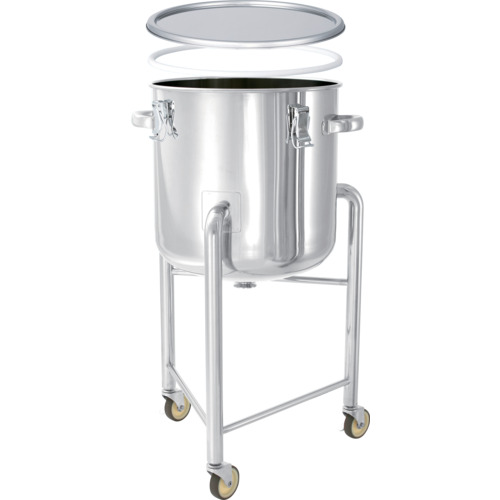 【別途送料あり】MONOVATE 鏡板型 ＰＴＦＥパッキン付密閉容器 脚付 ３６Ｌ 【品番：DT-CTH-L-PTFE-36】