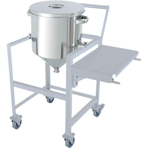【別途貨物輸送あり】MONOVATE ホッパー型汎用入れもの １００Ｌ 架台付（やり方台・手持ち部分・蓋置付） 【品番：HT-ST-ASCA-47H】