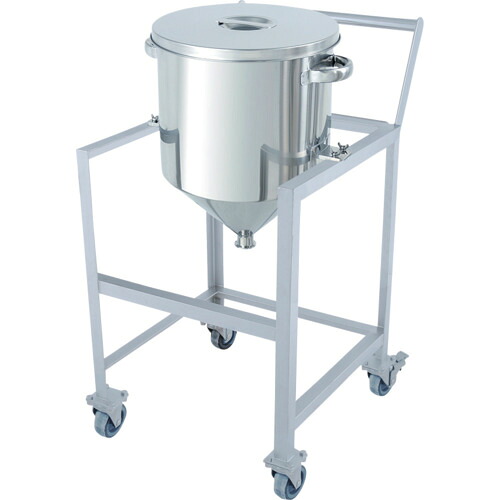 【別途貨物輸送あり】MONOVATE ホッパー型汎用入れもの ４５Ｌ 架台付（手持ち部分・蓋置付） 【品番：HT-ST-ASCC-39】