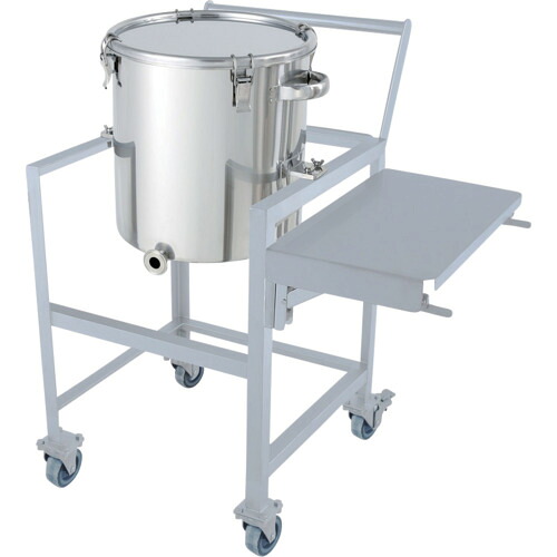 【別途送料あり】MONOVATE　片テーパー型クリップ式密閉容器　１００Ｌ　架台付（作業台・取っ手・蓋置付）　【品番：KTT-CTH-ASCA-47H】｜住設プロ　店