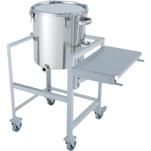 【別途貨物輸送あり】MONOVATE 片テーパー型ゼムクリップ式密閉容れもの ４５Ｌ 架台付（進め方台付） 【品番：KTT-CTH-ASCB-39】