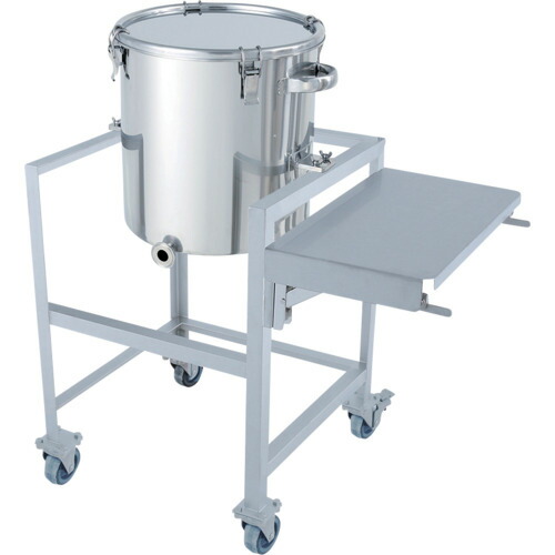 【別途貨物輸送あり】MONOVATE 片テーパー型ゼムクリップ式密閉入れもの ８０Ｌ 架台付（やり方台付） 【品番：KTT-CTH-ASCB-47】