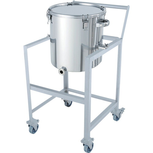 【別途送料あり】MONOVATE 片テーパー型クリップ式密閉容器 45L 架台付(取っ手・蓋置付) 【品番:KTT-CTH-ASCC-39】|住設プロ 店