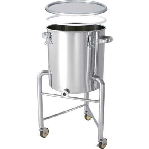 【別途送料あり】MONOVATE 片テーパー型 PTFEパッキン付密閉容器 脚付 100L 【品番:KTT-CTH-L-PTFE-47H】|住設プロ 店