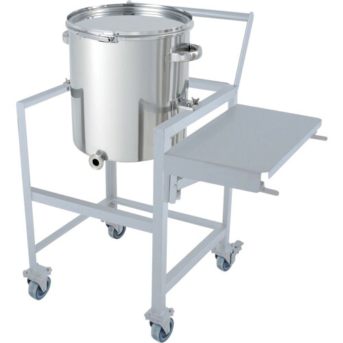【別途送料あり】MONOVATE　片テーパー型バンド式密閉容器　８０Ｌ　架台付（作業台・取っ手・蓋置付）　【品番：KTT-CTL-ASCA-47】｜住設プロ　店