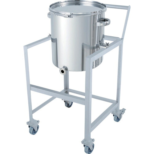 【別途送料あり】MONOVATE 片テーパー型バンド式密閉容器 65L 架台付(取っ手・蓋置付) 【品番:KTT-CTL-ASCC-43】|住設プロ 店