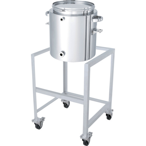 【別途送料あり】MONOVATE 片テーパー型ジャケット密閉容器 バンド式 架台付 45L 【品番:KTT-CTL-J-ASC-39】|住設プロ 店
