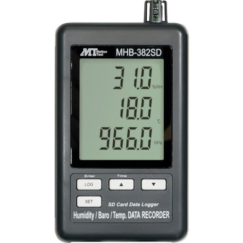 母ちゃん物の具（MT） 資料ロガー温湿度・空圧計 【品番：MHB-382SD】