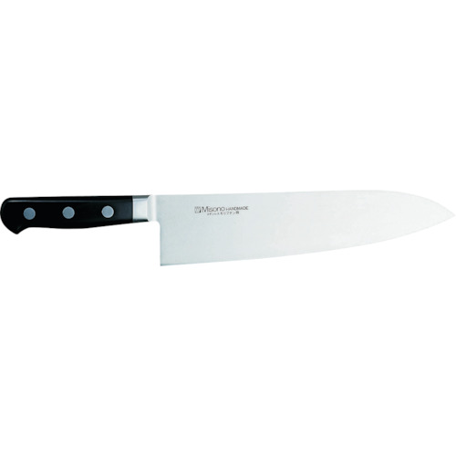 エムテートリマツ　ミソノＮｏ．５５２ＭＶ鋼ツバ付洋出刃２４０ｍｍ　【品番：032259024】