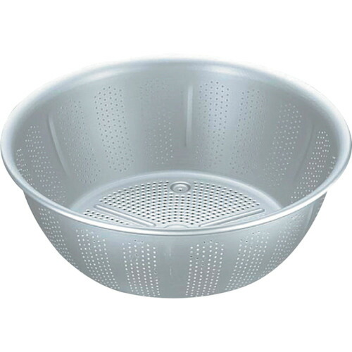 エムテートリマツ　アルマイト水切ザル３５ｃｍ（穴明ボール）　【品番：032396035】