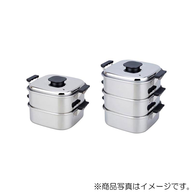 エムテートリマツ　ＰＥ１８－０角型蒸器　２段２２ｃｍ　【品番：033006001】