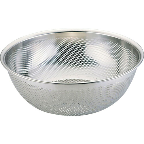 エムテートリマツ　ＵＫ１８－８ＨＡＣＣＰ対応パンチング浅型ザル４０ｃｍ　【品番：045168040】