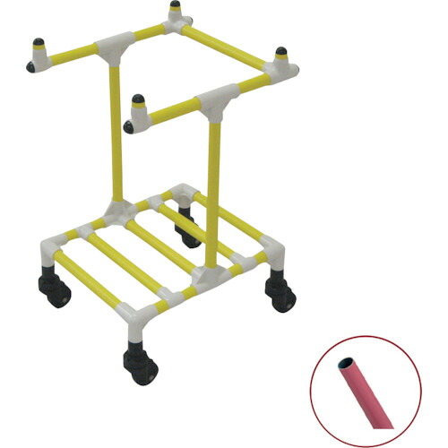 エムテートリマツ 抗菌イレクター ゴミ手押し車９０Ｌ Ｐ 【品番：054007013】