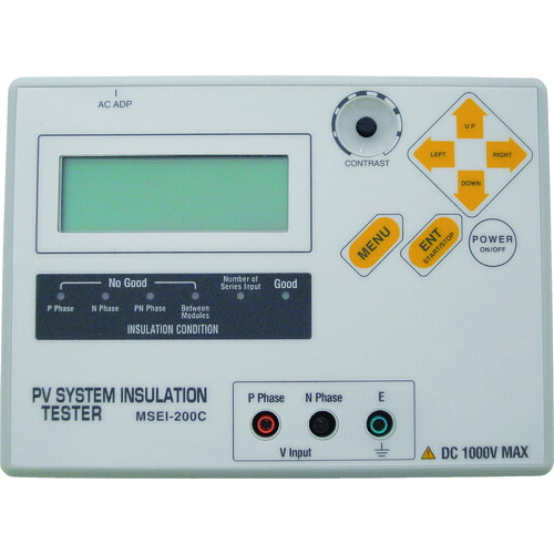 マルチ価値付ける器（MULTI） 縁切り・舞い降りる持ちこたえる計 太陽の光発生作り付ける 直流電気回路縁切り読み合わせる作りつける 縁切り持ちこたえる値０．０１～１９．９９ＭΩ 【品番：MSEI-200C】