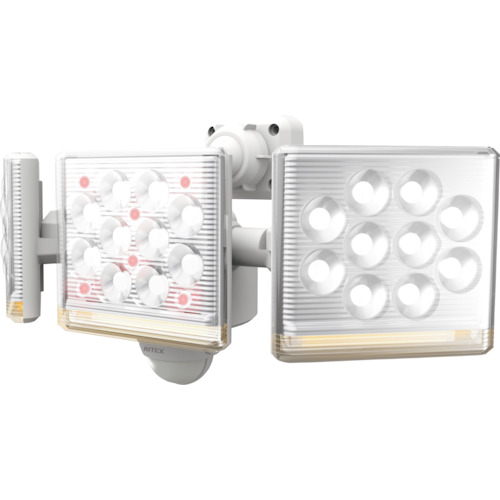 ムサシ　ＲＩＴＥＸ　１２Ｗ３灯　フリーアーム式　ＬＥＤセンサーライト　リモコン付　【品番：LED-AC3045】