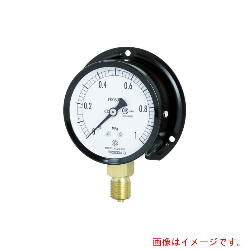 長野計器　普通形圧力計（Ｂ枠立形・φ７５・Ｇ３／８Ｂ・０．０～１．００Ｍｐａ）　【品番：AC20-231-1.0MP】｜住設プロ　店