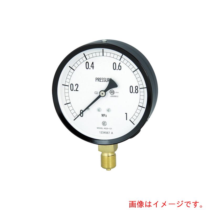 長野計器　普通形圧力計（Ａ枠立形・φ１００・Ｇ３／８Ｂ・０．０～０．２５Ｍｐａ）　【品番：AE20-131-0.25MP】｜住設プロ　店