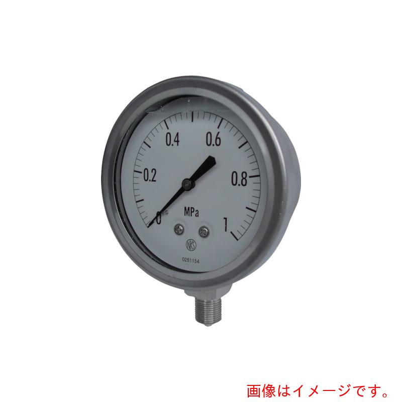 長野計器　グリセリン入圧力計　圧力レンジ（ＭＰａ）：－０．１０～０．００（真空計）　【品番：GV42-133-0MP】