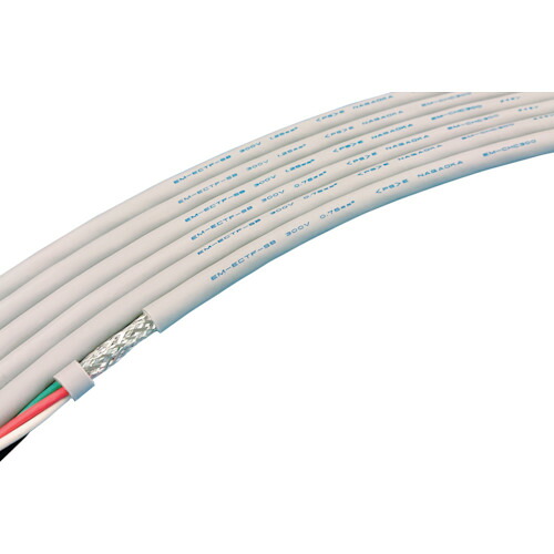 長岡風変わり電話線 ＥＭ－ＣＨＣ－３００（ＶＣＴＦ－ＳＢ）  ４×０．７５ＳＱ 灰 【品番：EM-CHC-300 4X0.75SQ-100 GRAY】