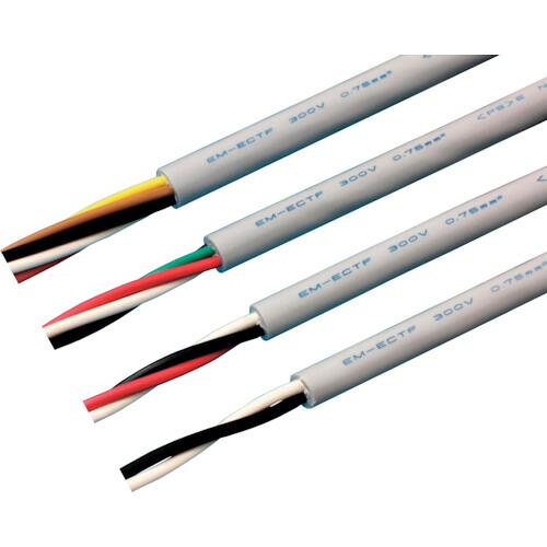 長岡特殊電線　ＥＭ－ＥＣＴＦ（ＡＣＳ）（シールドなし）　３×２．０ＳＱ　灰　【品番：EM-ECTF(ACS) 3X2.0SQ-100 GRAY】