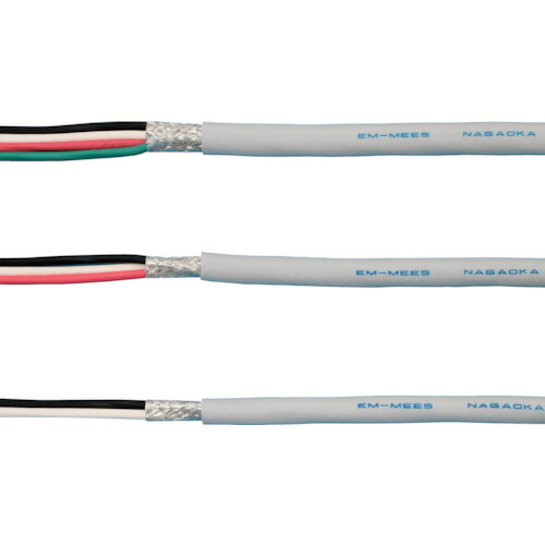 長岡風変わり電話線 ＥＭ－ＭＥＥＳ（遮蔽物有） ４×０．７５ＳＱ 灰 【品番：EM-MEES 4X0.75SQ GRAY-100】