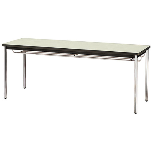 【別途送料あり】ナイキ（NAIKI）　ミーティングテーブル（棚付）　ＫＭ型／天板：ホワイト／Ｗ１８００×Ｄ６００×Ｈ７００　【品番：KM1860ST-WH】 40,405円