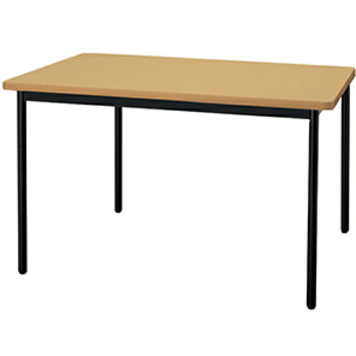 ナイキ（NAIKI）　ミーティングテーブル　ＫＭＹ型／天板：シルクウッド　脚：ブラック／Ｗ１２００×Ｄ６００×Ｈ７２０　【品番：KMY1260-B-SN】