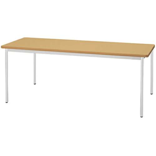 ナイキ（NAIKI）　ミーティングテーブル　ＫＭＹ型／天板：シルクウッド　脚：クリアーホワイト／Ｗ１８００×Ｄ６００×Ｈ７２０　【品番：KMY1860-W-SN】
