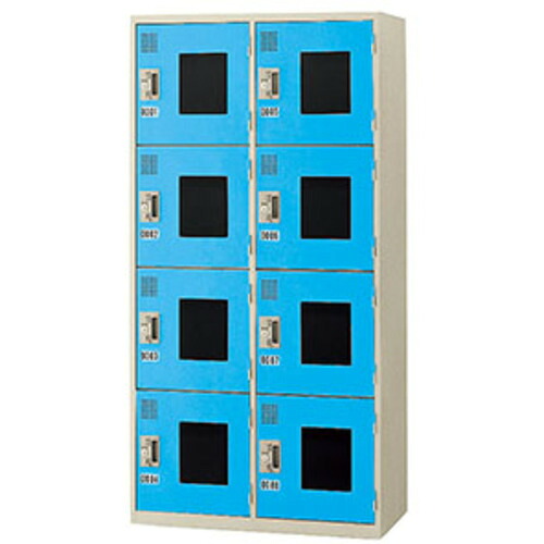 【別途送料あり】ナイキ（NAIKI）　コインロッカー（リターン式）　【品番：KR-2408AN-LBU】