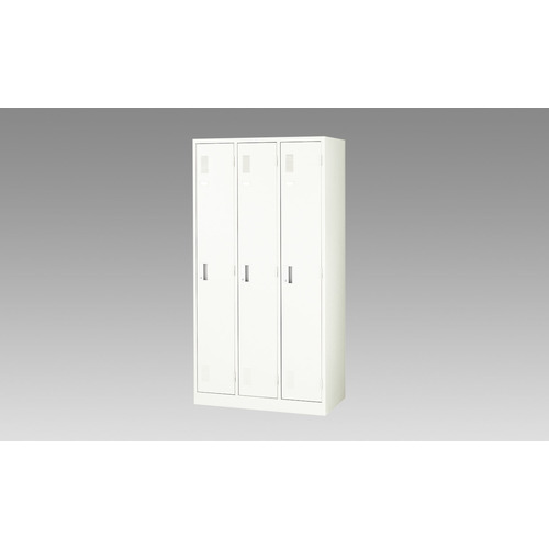 【別途送料あり】ナイキ（NAIKI）　３人用ロッカー　【品番：LK3JN-W】
