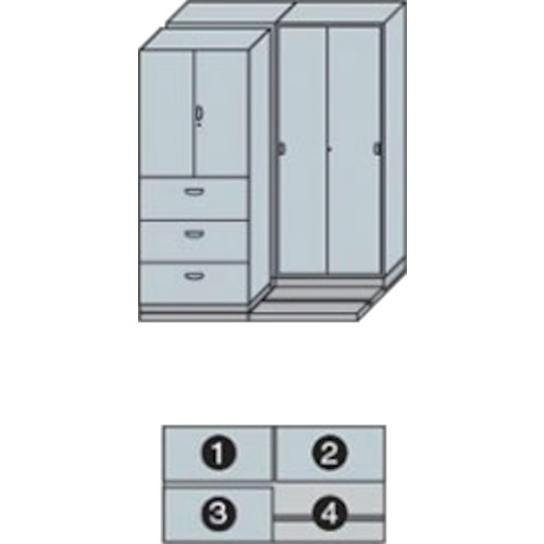 【別途貨物輸送あり】ナイキ（NAIKI） ＮＷ型並行移し替える書庫用軍事基地 【品番：MNW-2221-AA】