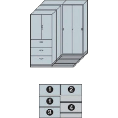 【別途送料あり】ナイキ（NAIKI） ＮＷ型並行移動書庫用ベース 【品番：MNW-3221-AAA】