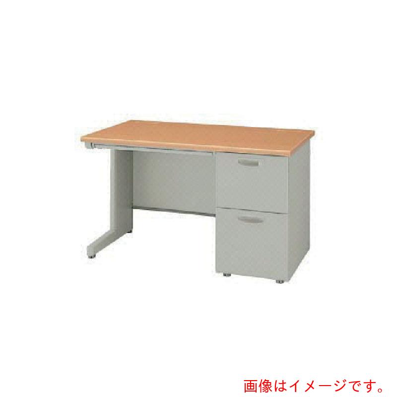【別途貨物輸送あり】ナイキ（NAIKI） 片袖事務机 ＮＥＤ型／天板：ライトバーチ肌理 本体：ウォーム白いこと／Ｗ１０００×Ｄ６００×Ｈ７００ 【品番：NED106B-AWL】