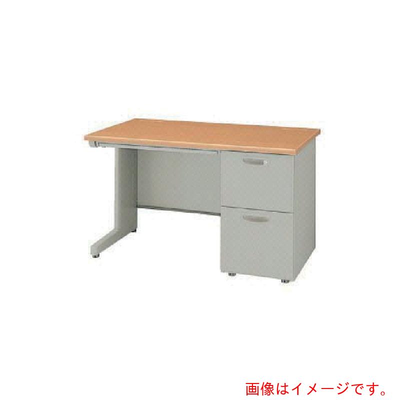 【別途貨物輸送あり】ナイキ（NAIKI） 片袖事務机 ＮＥＤ型／天板：ライトバーチ肌理 本体：ウォーム白いこと／Ｗ１１００×Ｄ７００×Ｈ７００ 【品番：NED117C-AWL】