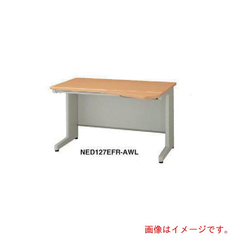 【別途貨物輸送あり】ナイキ（NAIKI） 外科手術事務机（右用） ＮＥＤ型／天板：ライトバーチ肌理 本体：ウォーム白いこと／Ｗ１１００×Ｄ９１２×Ｈ７００ 【品番：NED117EFR-AWL】