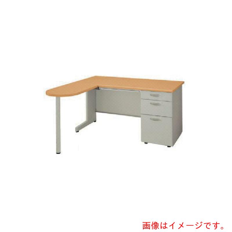 【別途送料あり】ナイキ（NAIKI）　Ｌ型デスク（片袖タイプ）　ＮＥＤ型／天板：ライトバーチ木目　本体：ウォームホワイト／Ｗ１６００×Ｄ１４００×Ｈ７００　【品番：NED167BLL-AWL】 78,596円