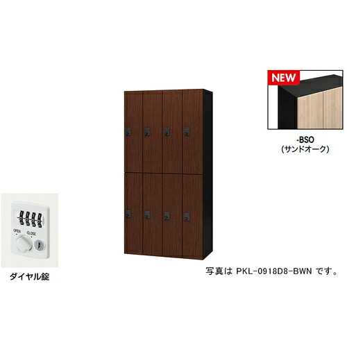 【別途貨物輸送あり】ナイキ（NAIKI） 個人的ロッカー（８人用） 隠し ＰＫＬ型／扉：砂子オーク材 本体：黒いこと／Ｗ９００×Ｄ４５０×Ｈ１８００ 【品番：PKL-0918D8-BSO】