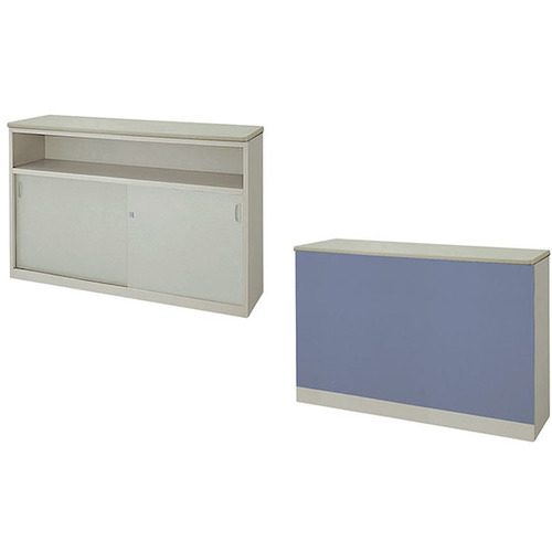 【別途貨物輸送あり】ナイキ（NAIKI） ご機嫌カウンタ（棚付手合い） 【品番：SNC1590K-AWH-BL】
