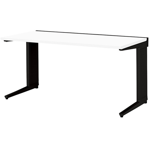 【別途送料あり】ナイキ（NAIKI）　平デスク　トリアス　ＴＲ型／天板：ホワイト　本体：ブラック／Ｗ１４００×Ｄ７００×Ｈ７２０　【品番：TRH147F-BH】