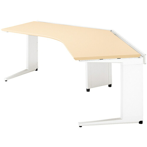 【別途送料あり】ナイキ（NAIKI）　コーナーデスク（１３５°用）　トリアス　ＴＲ型／天板：シルクウッド　本体：クリアーホワイト／Ｗ２０４７×Ｄ１３４３×Ｈ７２０　【品番：TRH327CT-WS】