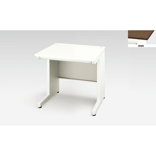 ★ナイキ（NAIKI）　平デスク　ＸＥＨＨ型／天板：ダークウォールナット　本体：クリアーホワイト／Ｗ８００×Ｄ７００×Ｈ７２０　【品番：XEHH087F-WWN】